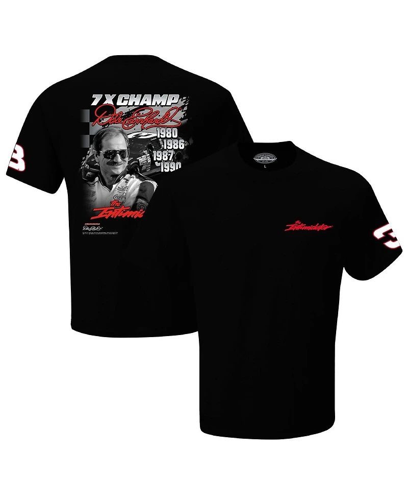 Checkered Flag Sports Men's Black Dale Earnhardt Seven-Time Champion Intimidator T-Shirt