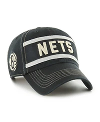 '47 Brand Men's Black Brooklyn Nets Quick Snap Clean Up Adjustable Hat