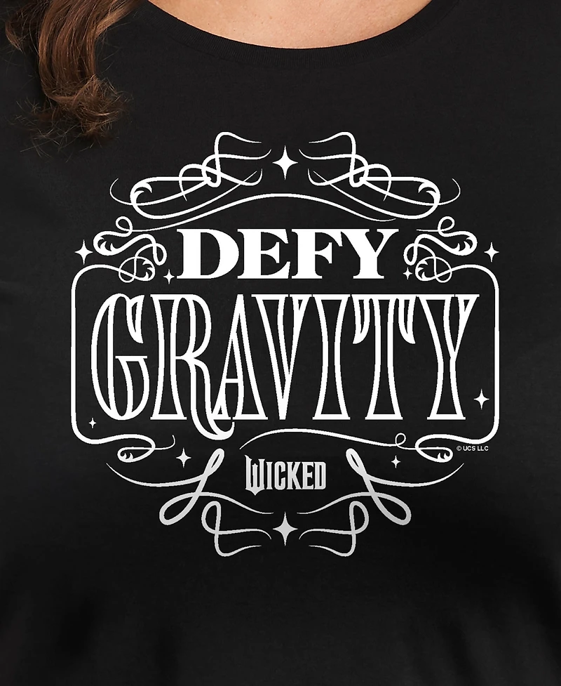 Hybrid Apparel Trendy Plus Wicked Defy Gravity Graphic Crew Neck T-Shirt
