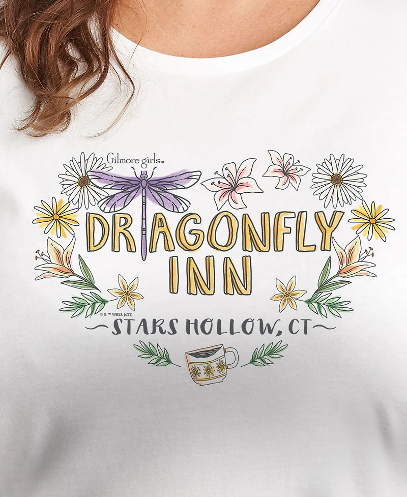 Hybrid Apparel Trendy Plus Gilmore Girls Dragonfly Inn Graphic Crew Neck T-Shirt