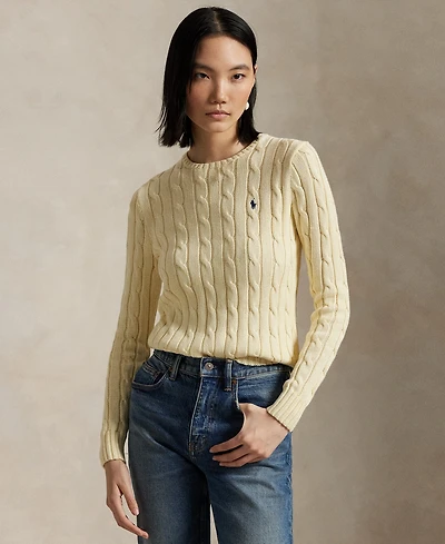 Polo Ralph Lauren Women's Cable-Knit Cotton Crewneck Sweater