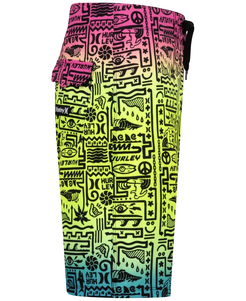 Hurley Big Boys Squiggle-Print Board Shorts