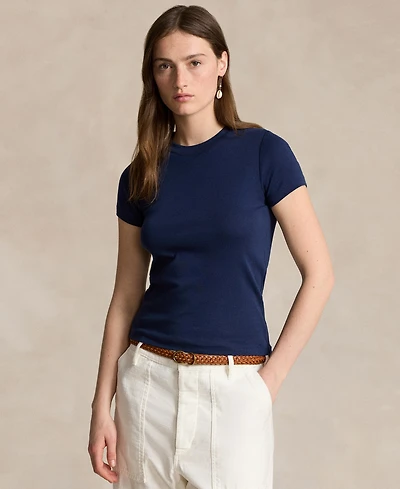 Polo Ralph Lauren Women's Ribbed Cotton Tee