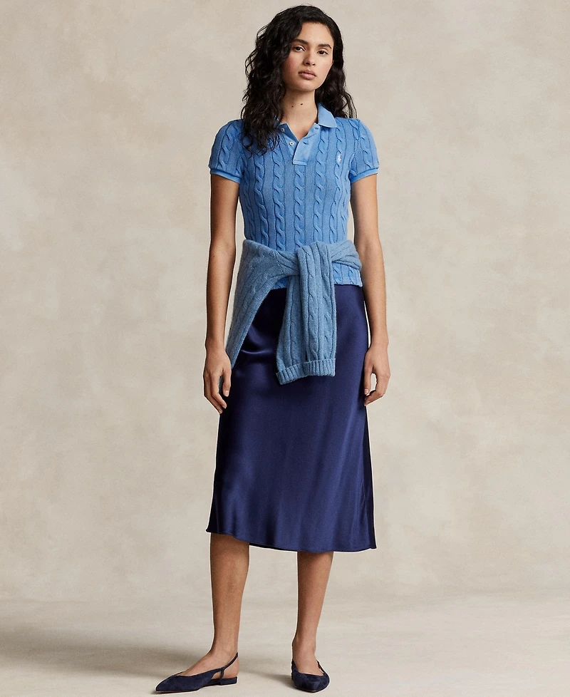 Polo Ralph Lauren Women's Cable-Knit Polo Shirt