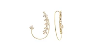 Floral Crawler Slip On Cz Earring