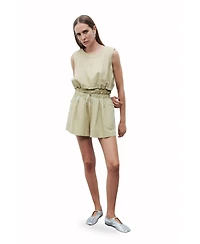Nocturne Women's Crop Top with Printed Detail