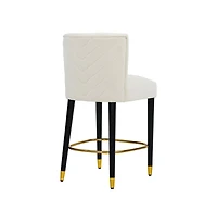 Set of 2 Modern 27 Inch Counter Stools with Upholstered Tufted Seat for Kitchen Island & Bar-The Pop Home