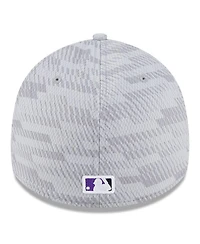New Era Men's Gray Colorado Rockies 2025 Mlb Clubhouse 39THIRTY Flex Hat