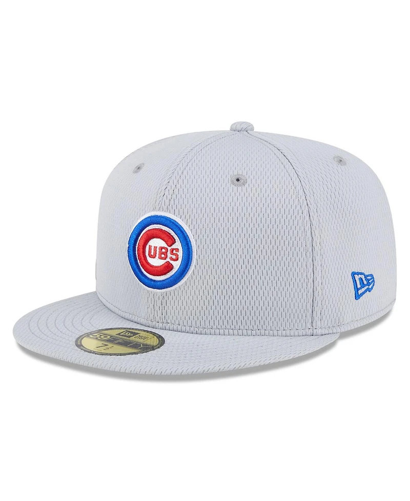 New Era Men's Gray Chicago Cubs 2025 Mlb Clubhouse 59FIFTY Fitted Hat