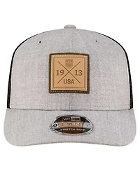 New Era Men's Heather Gray Usmnt 9SEVENTY Coolera Stretch-Snap Adjustable Hat
