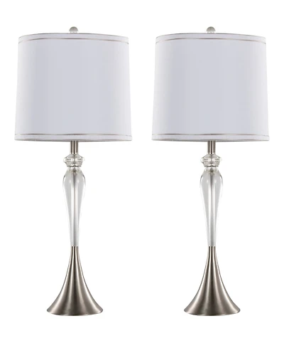 LumiSource Ashland 28" Crystal Table Lamp, Set of 2