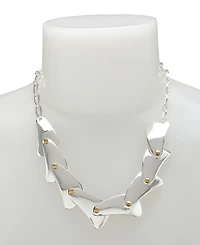 Robert Lee Morris Soho Two-Tone Leaf Layered Bib Necklace