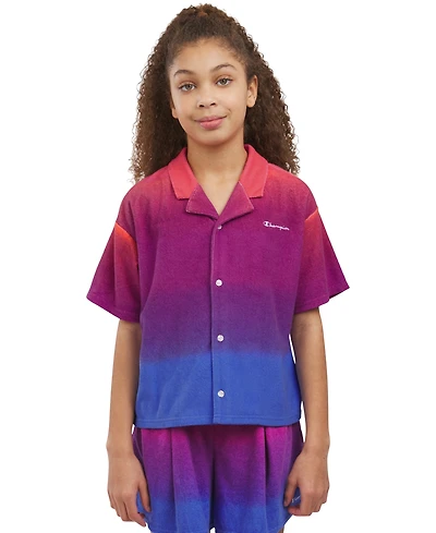 Champion Big Girls Button-Up Gradient Shirt