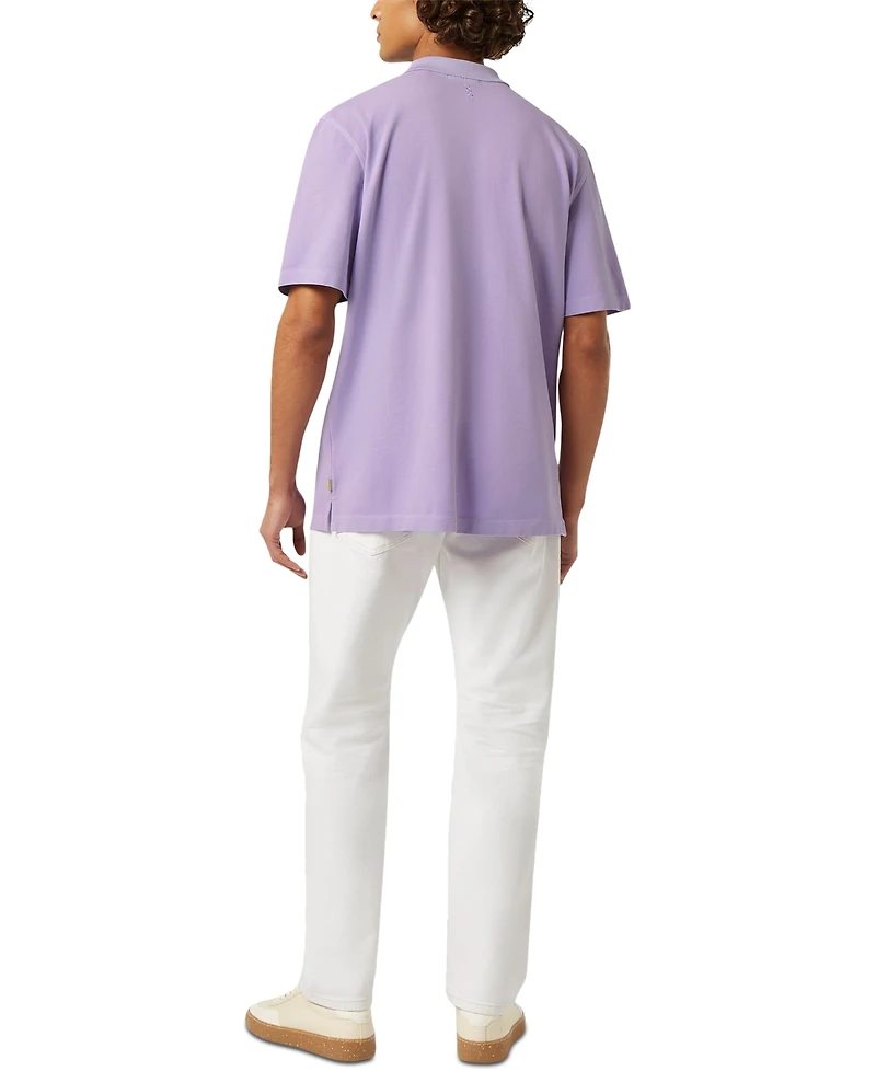 Scotch & Soda Men's Relaxed-Fit Short Sleeve Garment-Dyed Polo Shirt