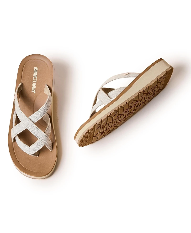 Minnetonka Women's Hanna 2.0 Multi Strap Thong Sandals