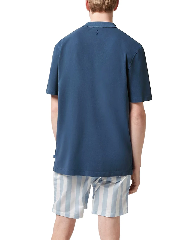 Scotch & Soda Men's Relaxed-Fit Short Sleeve Garment-Dyed Polo Shirt
