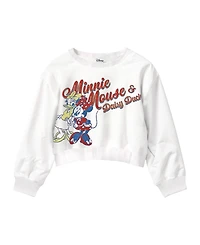 Disney Toddler and Little Girls Minnie Daisy French Terry Poplin Dress