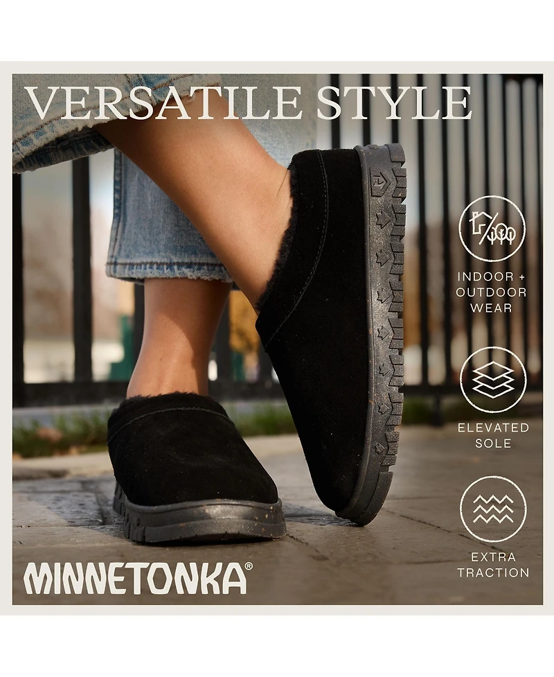 Minnetonka Women's Neva Suede Clog Slippers