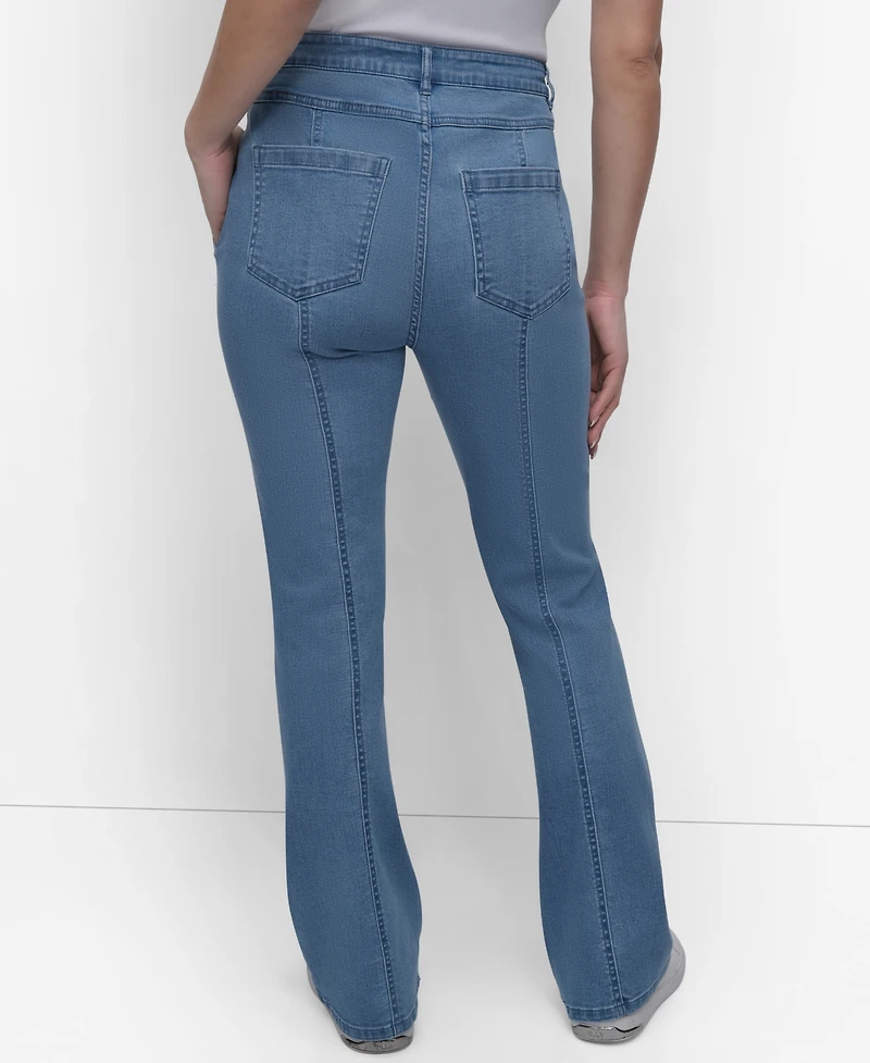 Dkny Women's Seam-Front Kick-Flare Jeans