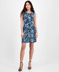 Connected Women's Floral-Print Fit & Flare Dress