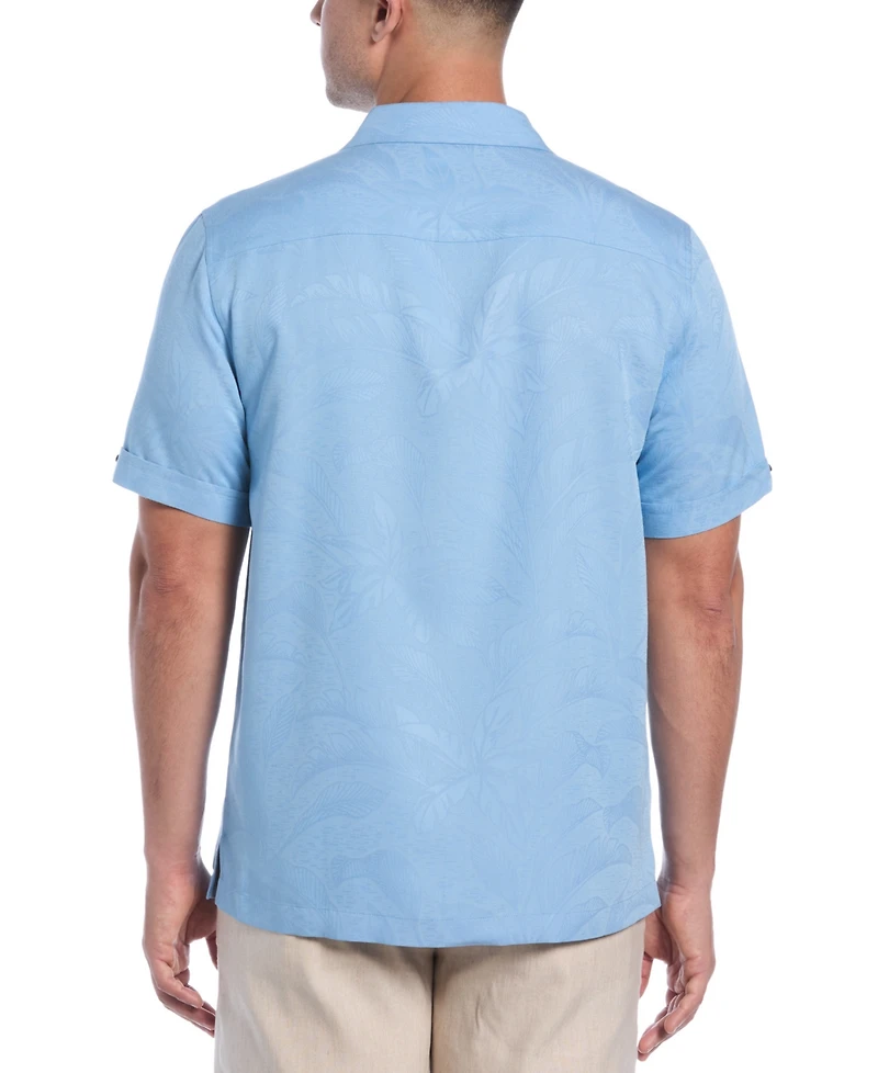 Cubavera Men's Palm Print Short-Sleeve Button-Down Shirt