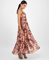 Rachel Roy Women's Chloe Floral-Chiffon Tiered Maxi Dress