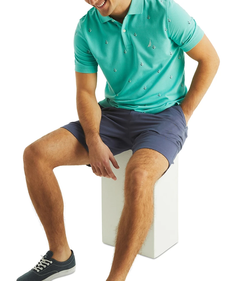 Nautica Men's Classic Fit Deck Printed Performance Polo Shirt