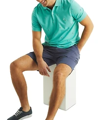 Nautica Men's Classic Fit Deck Printed Performance Polo Shirt