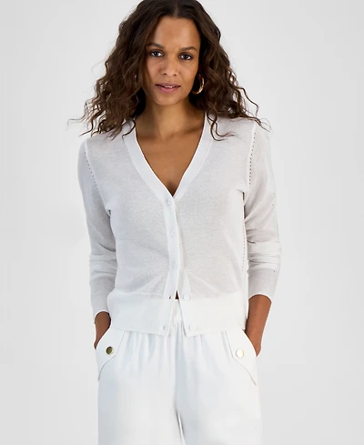 I.n.c. International Concepts Petite Button-Front Cardigan, Exclusively at Macy's