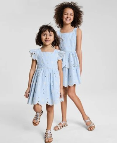 Rare Editions Toddler Little Big Girls Floral Embroidered Eyelet Dress