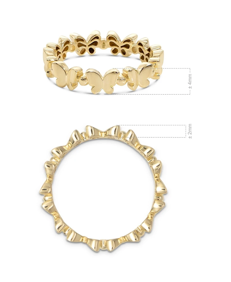 Devata Butterfly Ring in 14K Gold, Size approx. grams