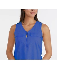 Ellen Tracy Women's Half Zip Top