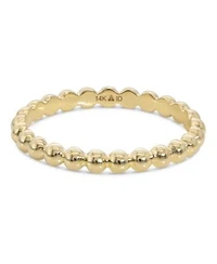 Devata Bead Ring In 14k Gold Size 8 Approx. 2.0 Grams.