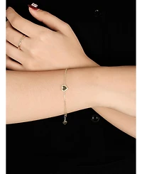Devata Sweet Heart Chain Bracelet in 14K Gold, 6.5 in adj to 7.5 in, approx. 2.5 grams.