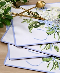 Laura Ashley Lily of the Valley Cork Placemats Set of 4, 16" x 12"