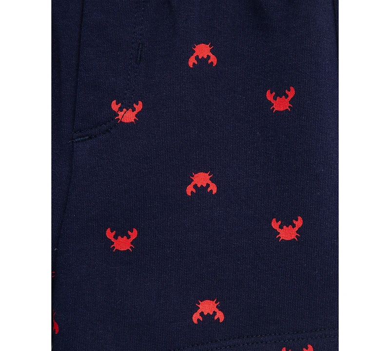 Little Me Baby Boys 2-Pc. Crab Stripe Bodysuit & Shorts Set