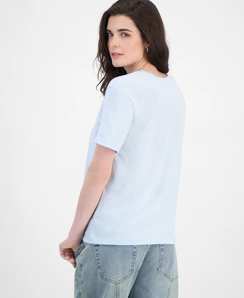 Love Tribe Juniors' Ocean City Graphic-Print Crewneck Tee