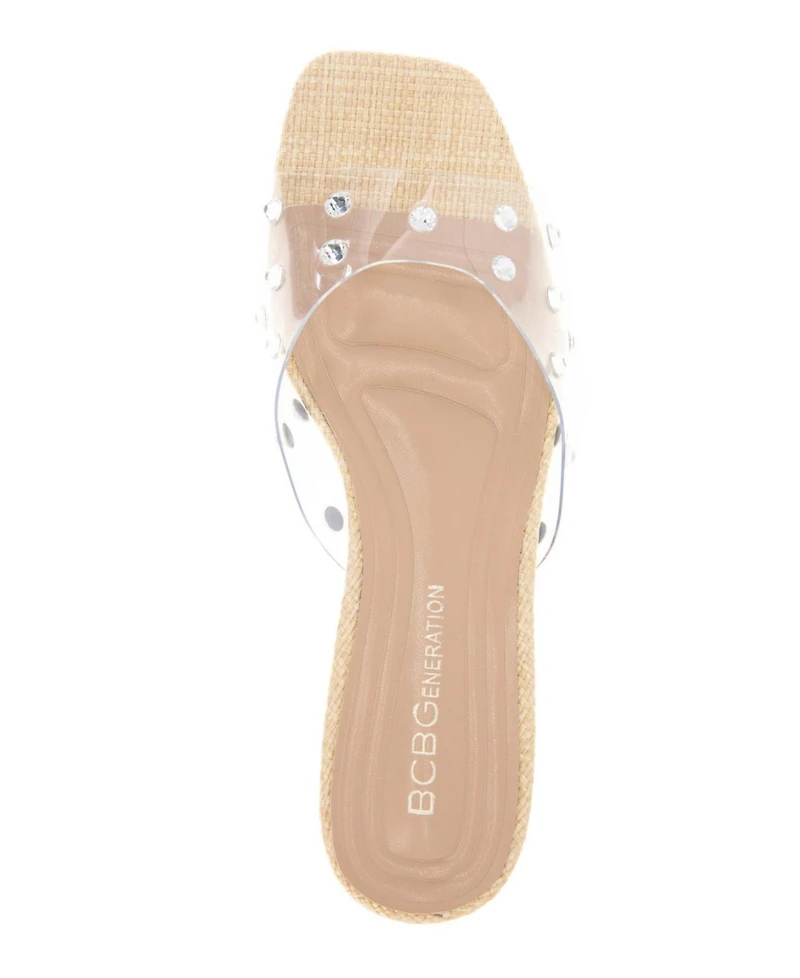 BCBGeneration Women's Inika Vinyl Slip On Dress Sandals