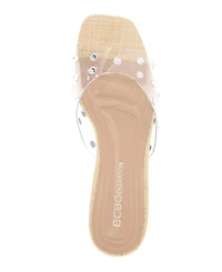 BCBGeneration Women's Inika Vinyl Slip On Dress Sandals