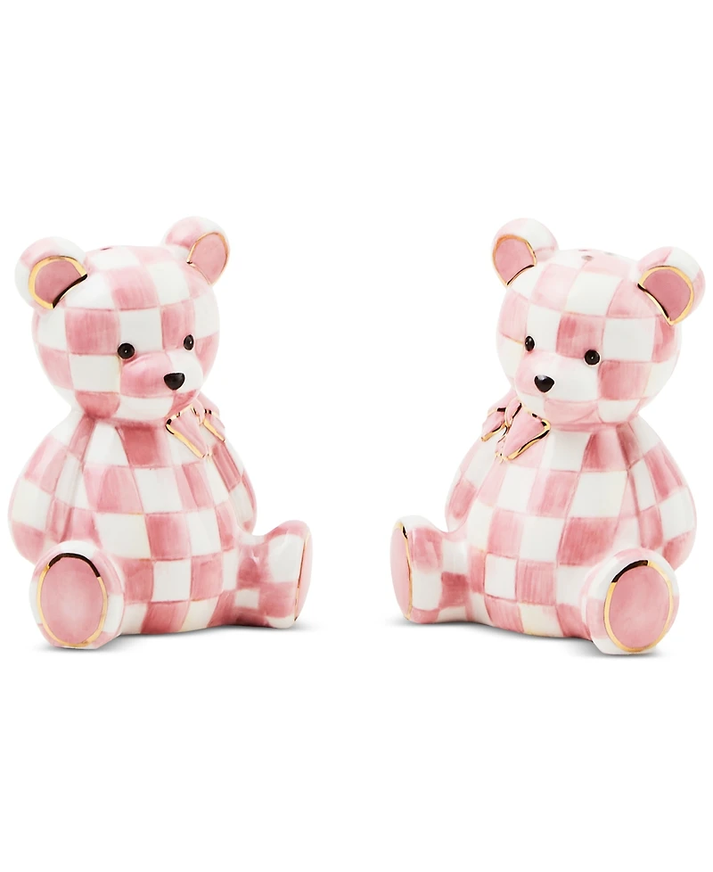 Mackenzie-Childs Rosy Bear Salt & Pepper Shaker Set