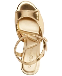 Karl Lagerfeld Paris Women's Hallet Platform Ankle Strap Dress Sandals
