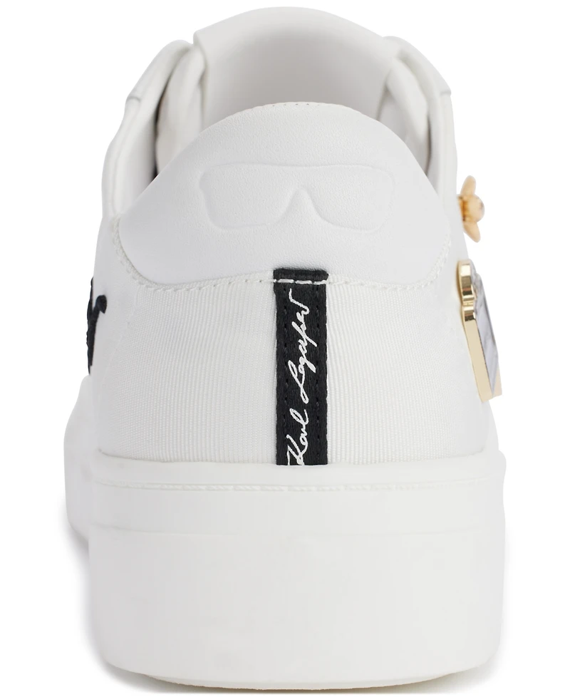 Karl Lagerfeld Paris Women's Cate Rue Pins Lace-Up Sneakers