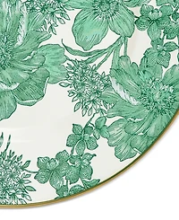 Mackenzie-Childs Emerald English Garden Dinner Plate
