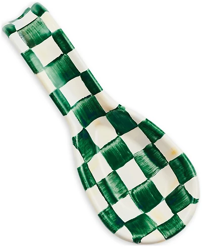 Mackenzie-Childs Emerald Check Spoon Rest