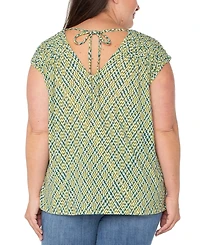 Liverpool Plus Tie-Back Knit Top