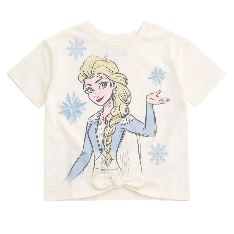 Frozen Toddler Girls Disney Queen Elsa T-Shirt and Shorts Outfit Set