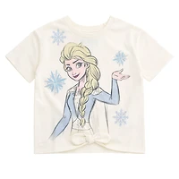 Frozen Toddler Girls Disney Queen Elsa T-Shirt and Shorts Outfit Set