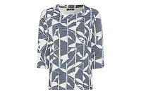 Olsen Women's Floral Rib Knit Jersey Top