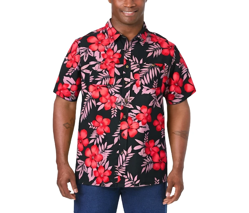KingSize Big & Tall Short-Sleeve Linen Shirt