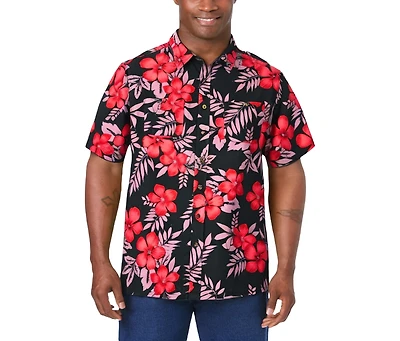 KingSize Big & Tall Short-Sleeve Linen Shirt